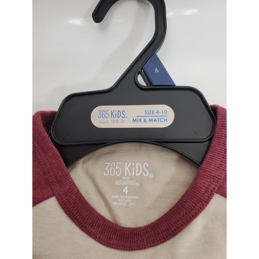 Kids Dinosaur Raglan Shirt Long Sleeve Stegosaurus Graphic Size 4 NWT - Picture 3 of 5